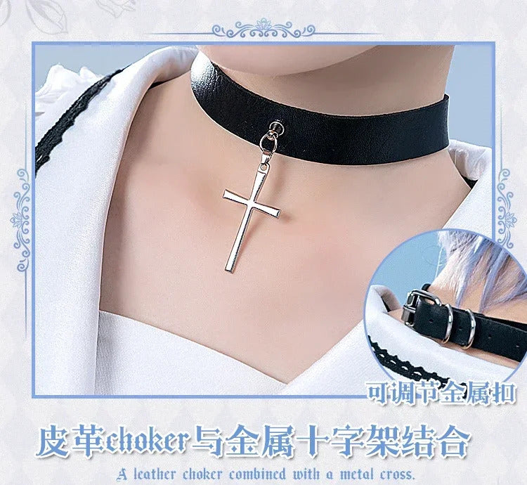 Shusheng-R Anime EVA New Ayanami Rei Cosplay Costume Halloween Party Sweet Lolita dress hat socks necklace prop set men women uniforms