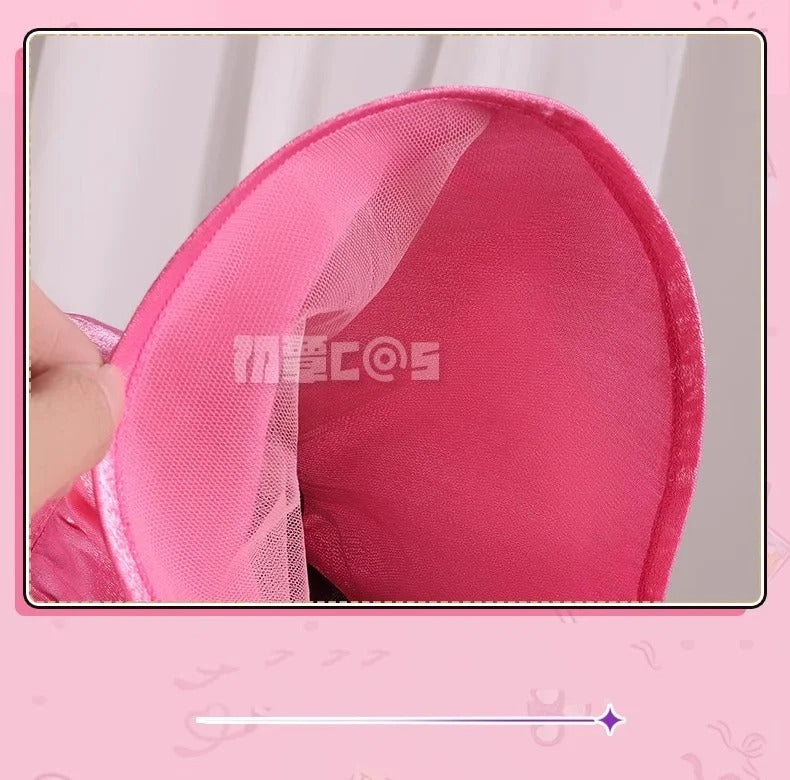 Shusheng-R Kinomoto Sakura Cosplay Costume Anime Card Captor Sakura DUDU-R Women Halloween Cute Black Pink Dress THE THUNDER Ears Tail