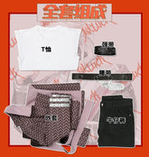 Paradox Live Shion Kaida Cosplay smokin dog Costume T-shirt jacket belt necklace pants set Halloween men women fashion uniform