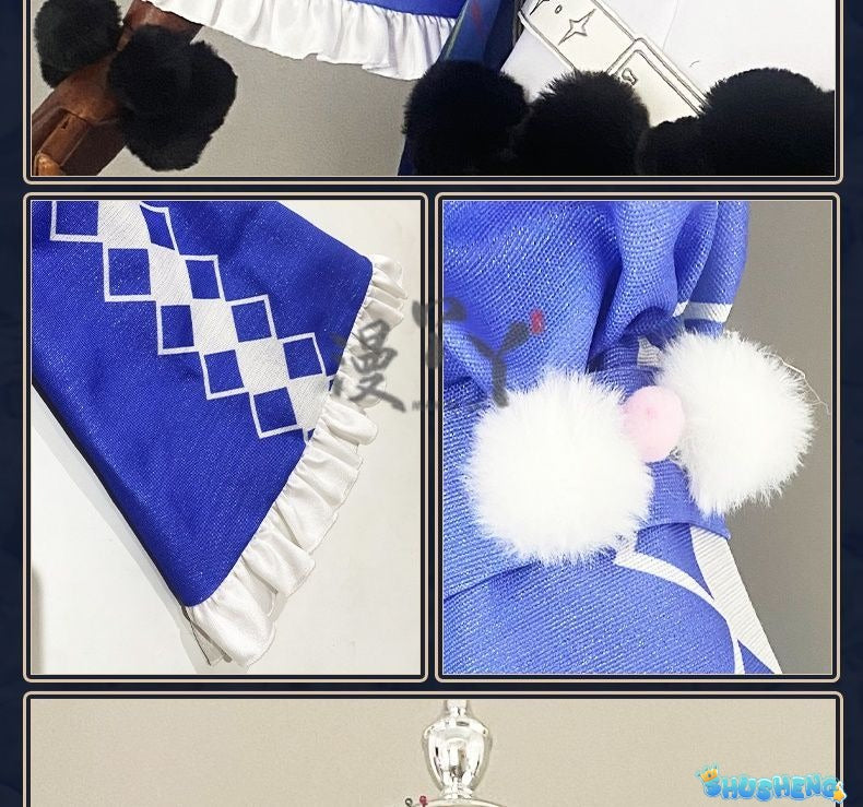 Game Wuthering Waves ROCCIA Cosplay Costume ROCCIA Wig Two Tail Women Girl Halloween Performance Stage Roleplay Uniform