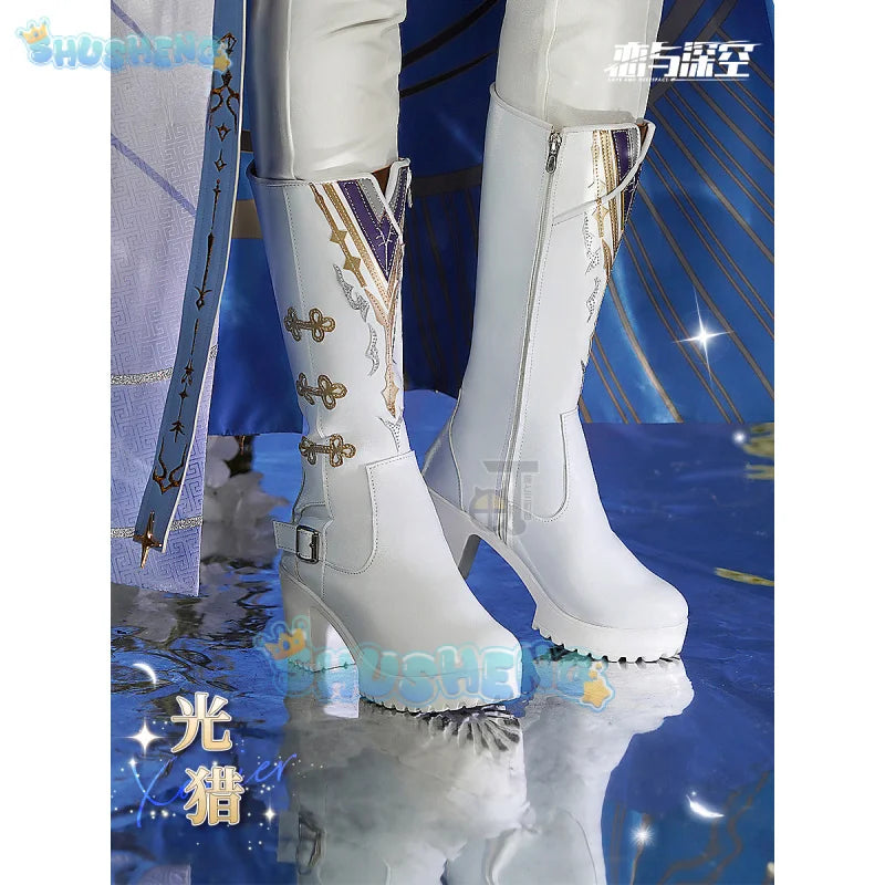 Love and Deepspace Xavier Cosplay Shoes Shimmering Moonlight Halloween Party Women Men Props Shusheng