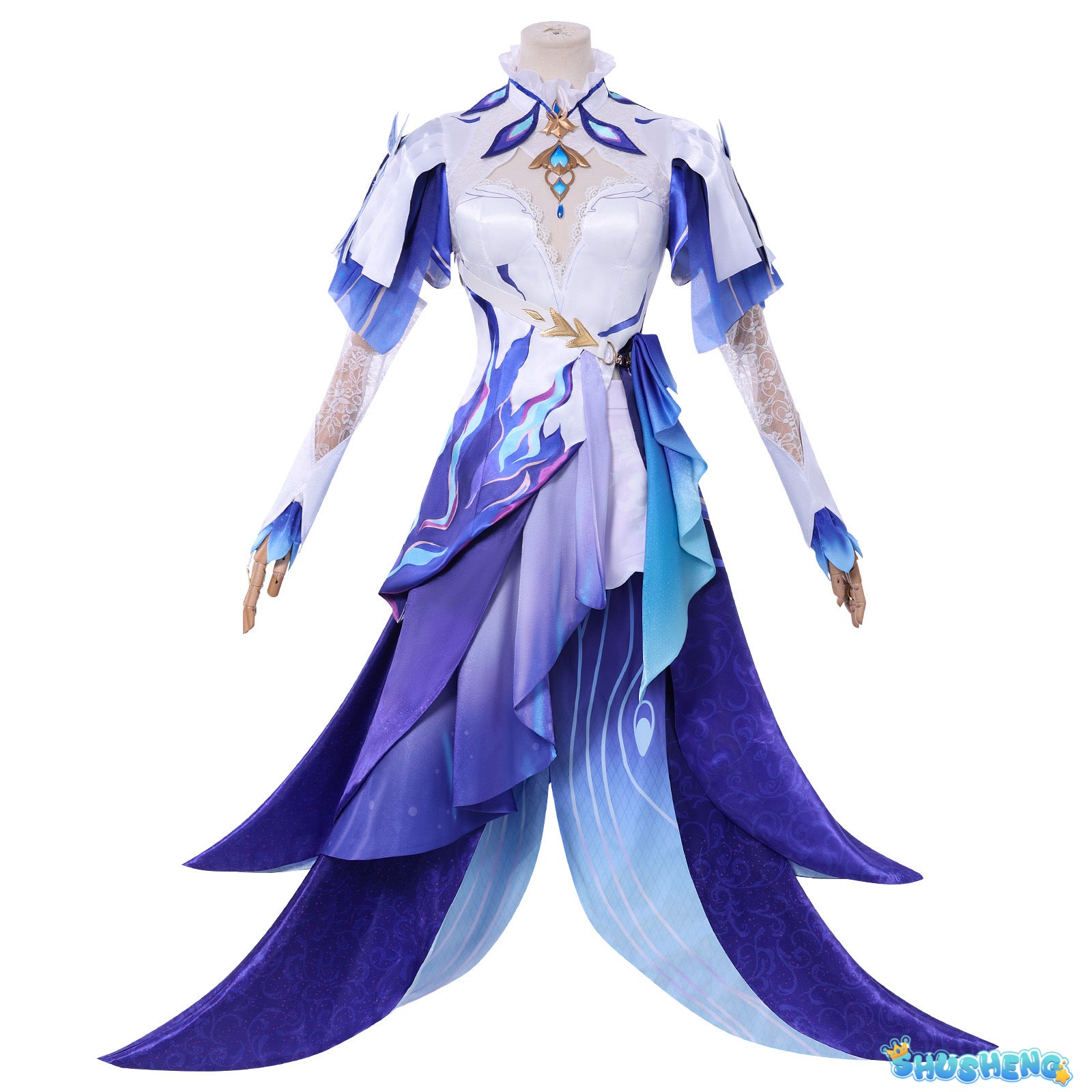 Wuthering Waves Cantarella Cosplay Costume Wig Dress Headwear Earrings Rinascita Fisalia Family Halloween Party for Women Girls