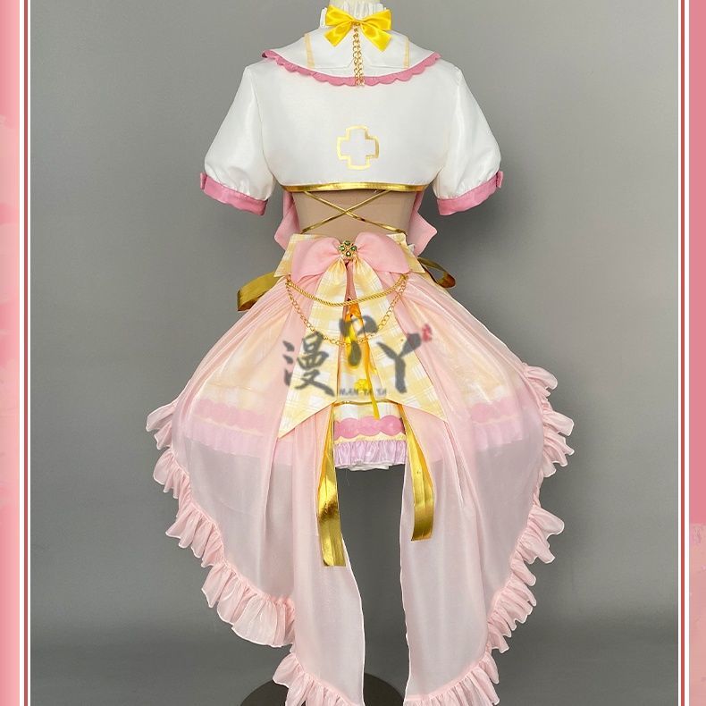 Virtual YouTuber Ace Taffy Cosplay Costume Dress Hat Bow Gloves Hairpin Shirt For Game Party Custom Made