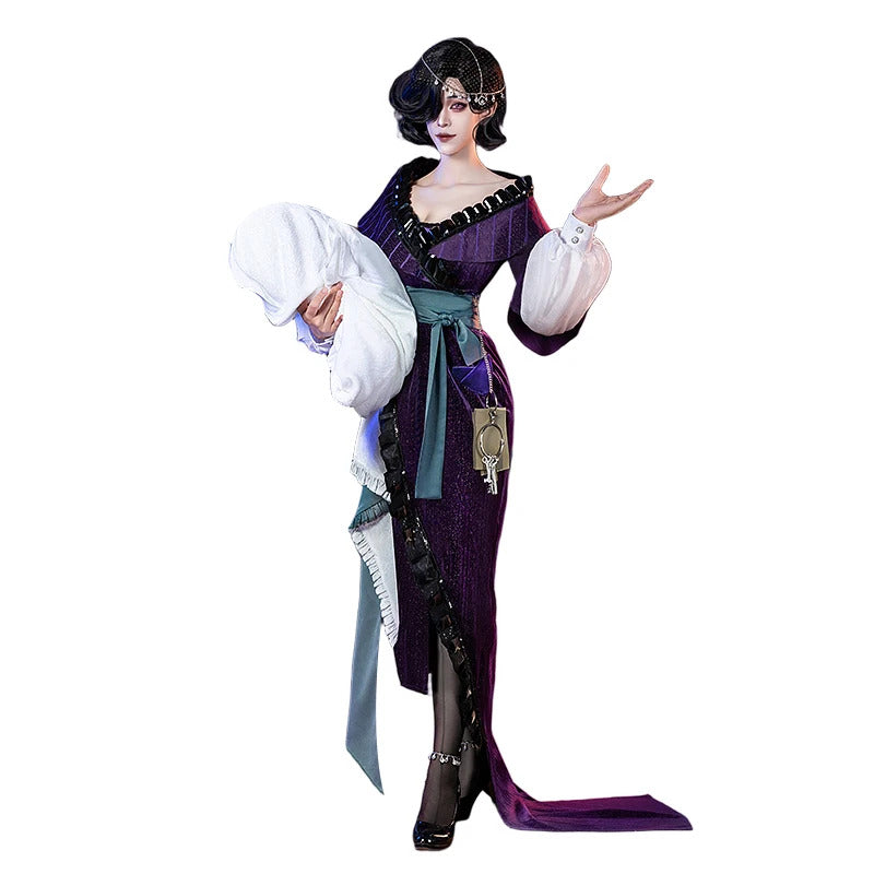 Game Reverse:1999 Tuesday Cosplay Christine costume Sexy Mature Purple Dress Accessories Halloween Ball Women New Uniform