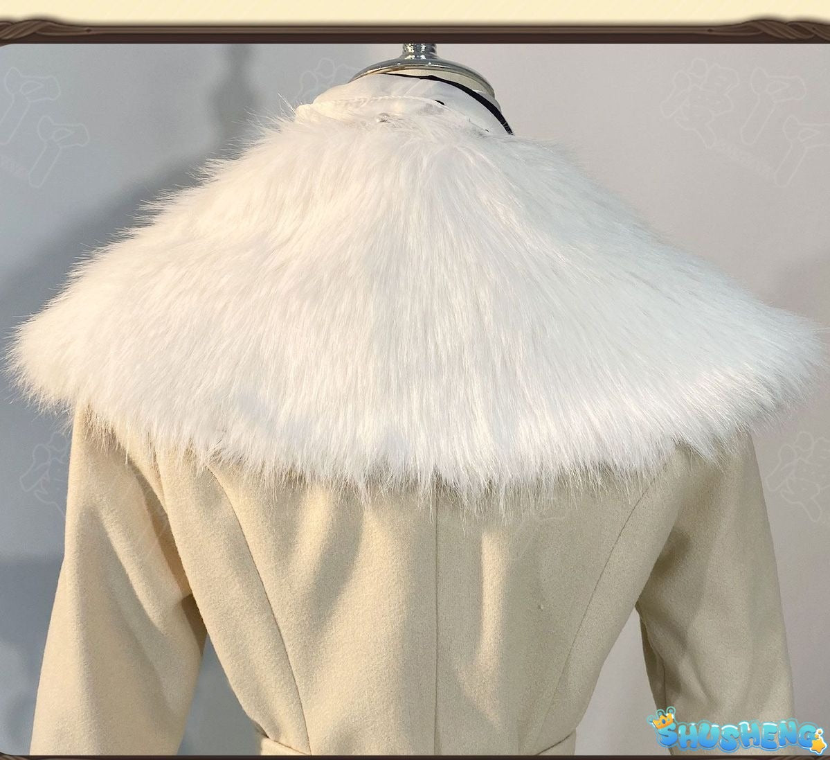 Evelyn Mora Cosplay Game Identity ⅤMs. Farrow Cosplay Costume Woman Coat Scarf Necklace Gloves Outfit Set for Women Clothing
