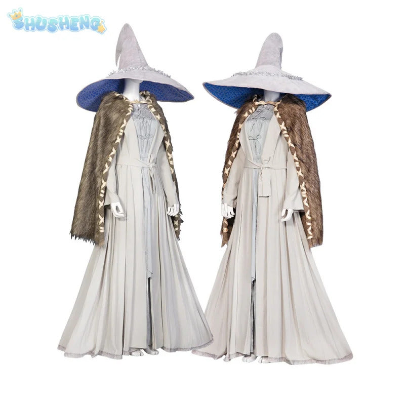 Ranni Cosplay Game Elden Witch Ranni Costume Dress Ring Cloak Hat Woman Man Carnival Party Cape High quality uniform set XS-XXXL