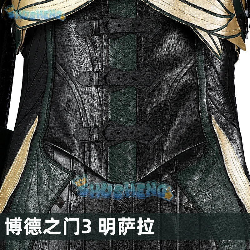 Game Baldur's Gate 3 Minthara Cosplay Costume Women Leathe Battle Suit with Accessories Halloween Carnival Party Outfits