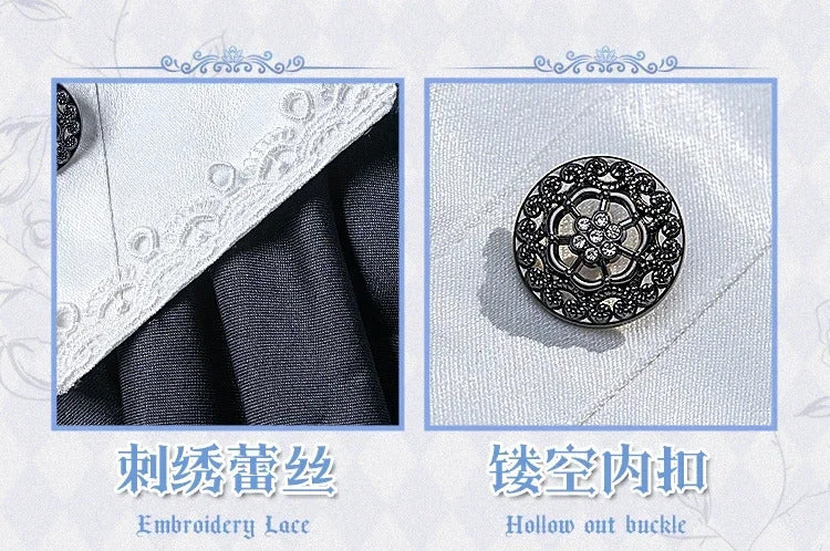 Shusheng-R Anime EVA New Ayanami Rei Cosplay Costume Halloween Party Sweet Lolita dress hat socks necklace prop set men women uniforms