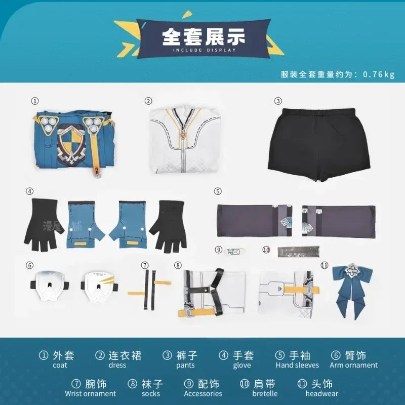Honkai Impact 3 Durandal Cosplay Costume Bianka Ataegina Uniform Halloween Carnival Party Christmas Play Role Clothes Clothing