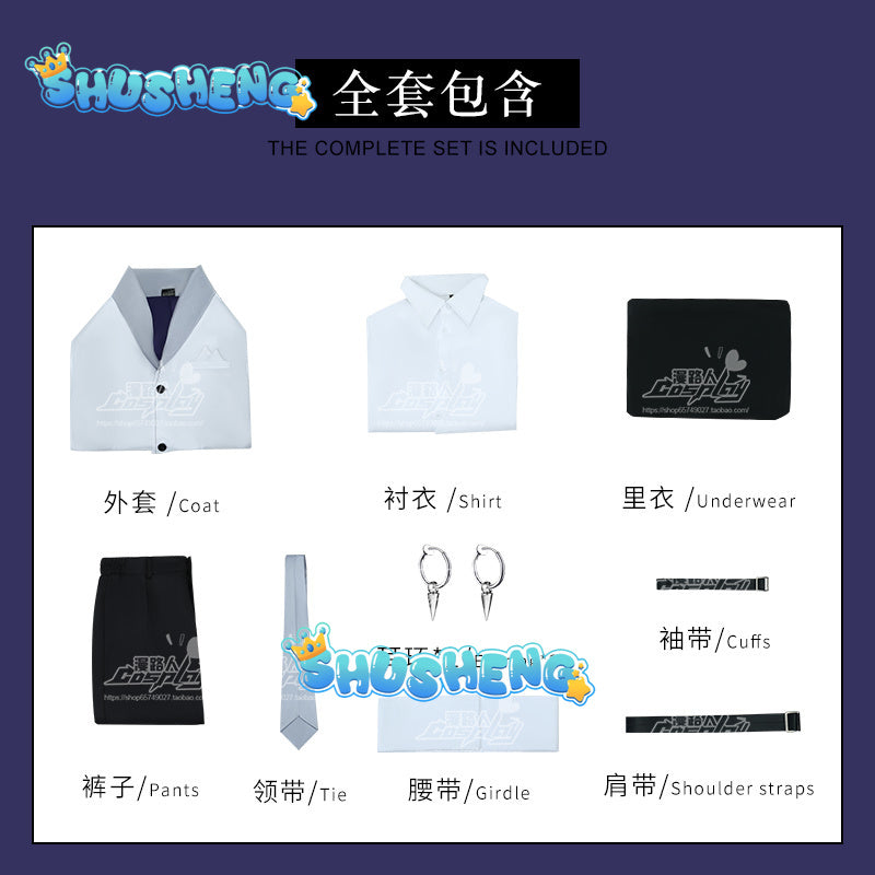 Sigma Cosplay Anime Bungou Stray Dogs 4th Costume Trench Uniform Suit Halloween Christmas Party Outfit for Men Women