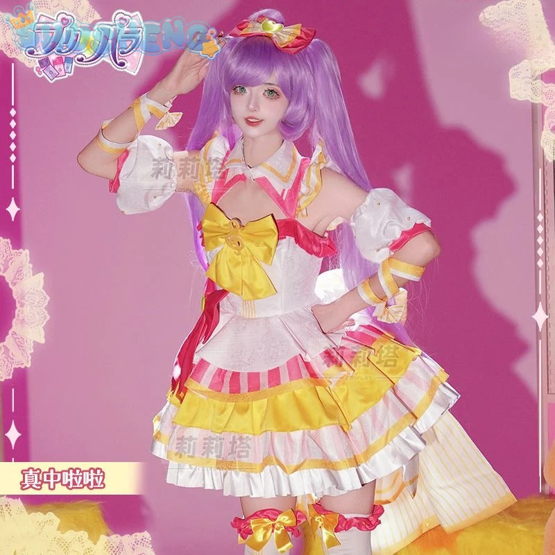 Manaka Laala Cosplay Anime Pripara Costume Sweet Gorgeous Uniform Dress Women Halloween Carnival Role Play Clothing S-XXL