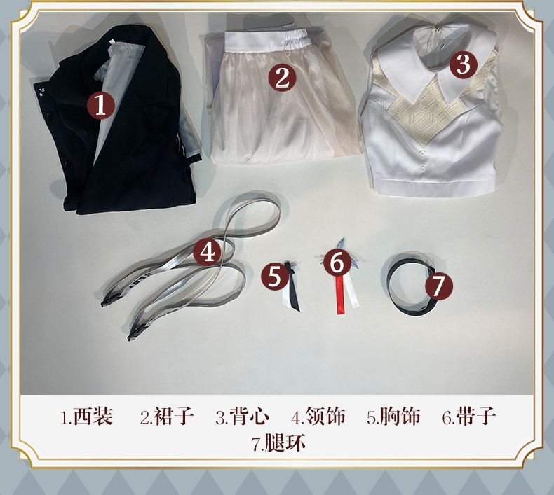 Arknights Theresa Cosplay Costume Cos Game Anime Party Uniform Hallowen Play Role Clothes New Full Set