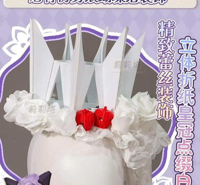 Shusheng-R Game Identity Ⅴ Tracy Reznik Mechanic Cosplay Costume Dress Crown Belt Accessories Prop Set Halloween Party Sweet Girl Uniform