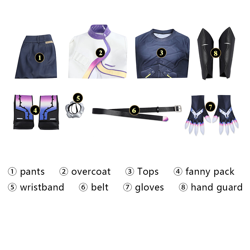Game Valorant Vyse Cosplay Costume Sentinel Vyse Agent Rose Women Punk Uniform Halloween Party Outfit