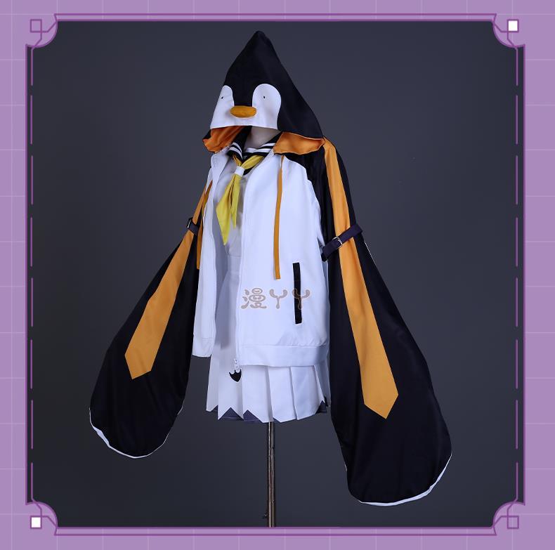 Anime Vtuber Cosplay Petra Gurin Outfit Jumpsuit Coat Pleated Skirt Fishbone Clip Suit Wig Role Play Halloween Party Costume