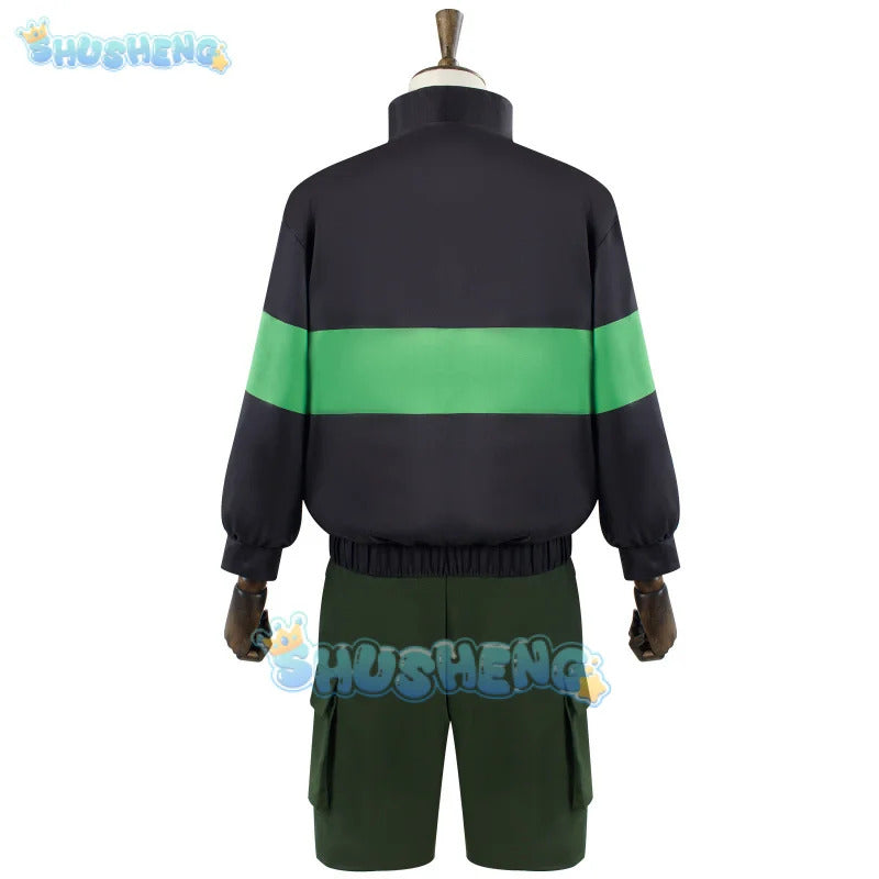 Anime Sakamoto Days Heisuke Mashimo Cosplay Costume Black Green Jacket Pants Halloween Party for Women Men Props Carnival