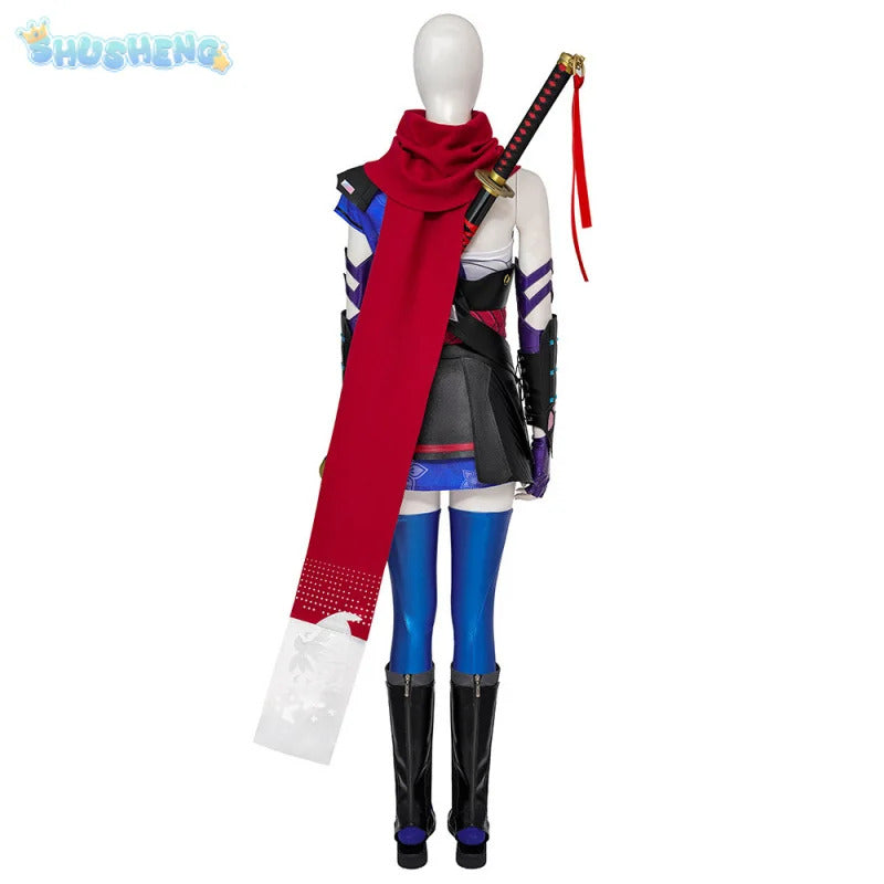 Shusheng-R Superhero Elizabeth Braddock Cosplay Psylocke Betsy Braddock Costume Women's Fantasia Uniform Halloween Party Fashion Full Set