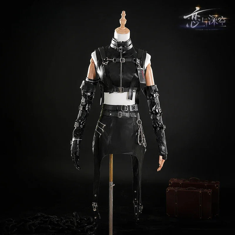 Shusheng-R Love and Deepspace Hostess master control Cosplay Inspector's combat uniform Costume Halloween fashion men women clothing wig