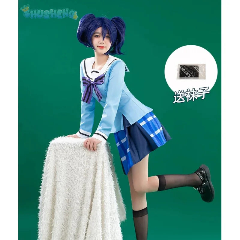 Matsuzaka Satou Koube Shio Cosplay Anime Happy Sugar Life Costume girl JK Skirt Schoolgirl School Wig Halloween party Uniform