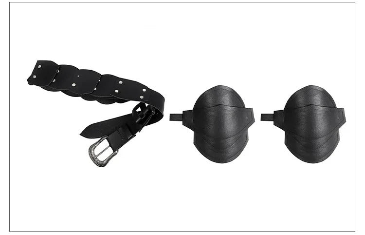 Geralt Witcher 3 Wild Hunt Cosplay Geralt Costume Men Handsome Black Leather Coat Belt Gloves Party Halloween Uniform Full Set