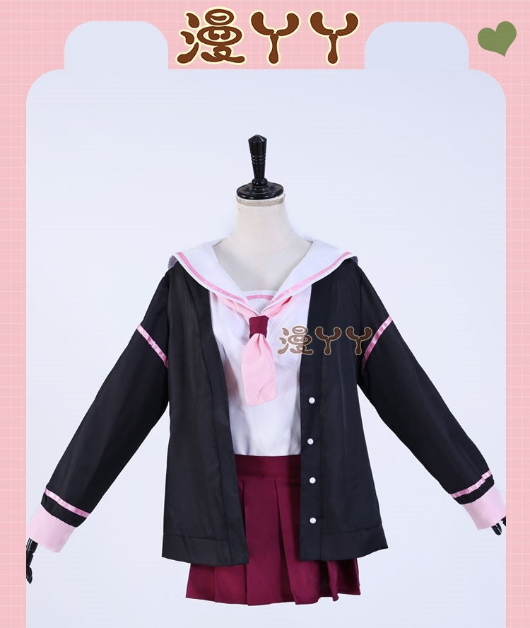 Blue Archive Shimoe Koharu Cosplay Costume Sailor Uniform Suit With Hat Wing Women Girl Halloween Party Outfit Headwear