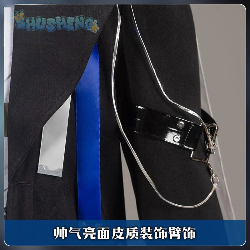 Game Arknights logos cosplay aefanyl costume fashionable handsome cloak ring gloves props set Halloween party Woman Man uniform