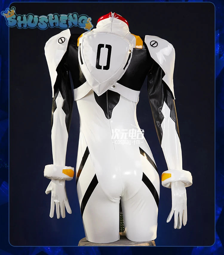 Ayanami Rei White combat suit EVA Cosplay Anime EVA Carnival party costume sexy one-piece bodysuit headwear hand jewelry shoulder armor Woman set