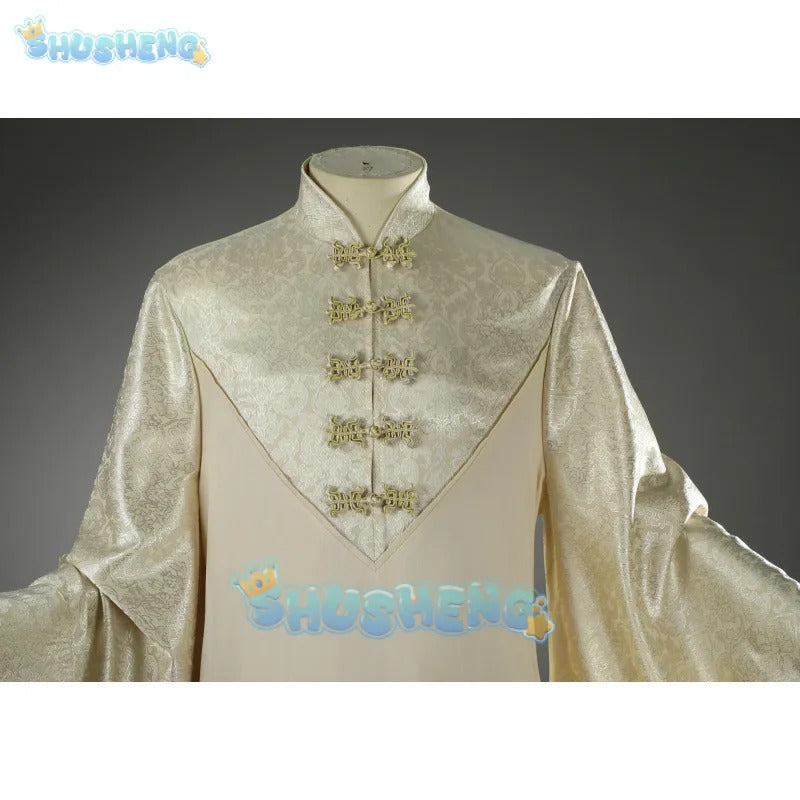 The Fellowship of the Ring Saruman Cosplay Costume White Uniform Halloween Carnival Party Christmas Play Role Clothes Clothing
