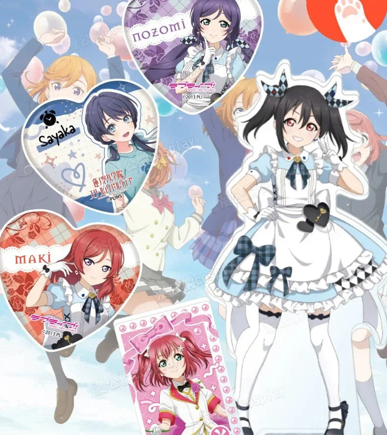 LoveLive μ's X GIGO Full Set Cosplay Concert Costume Maid Uniform Halloween Carnival Party Christmas Play Role Clothing