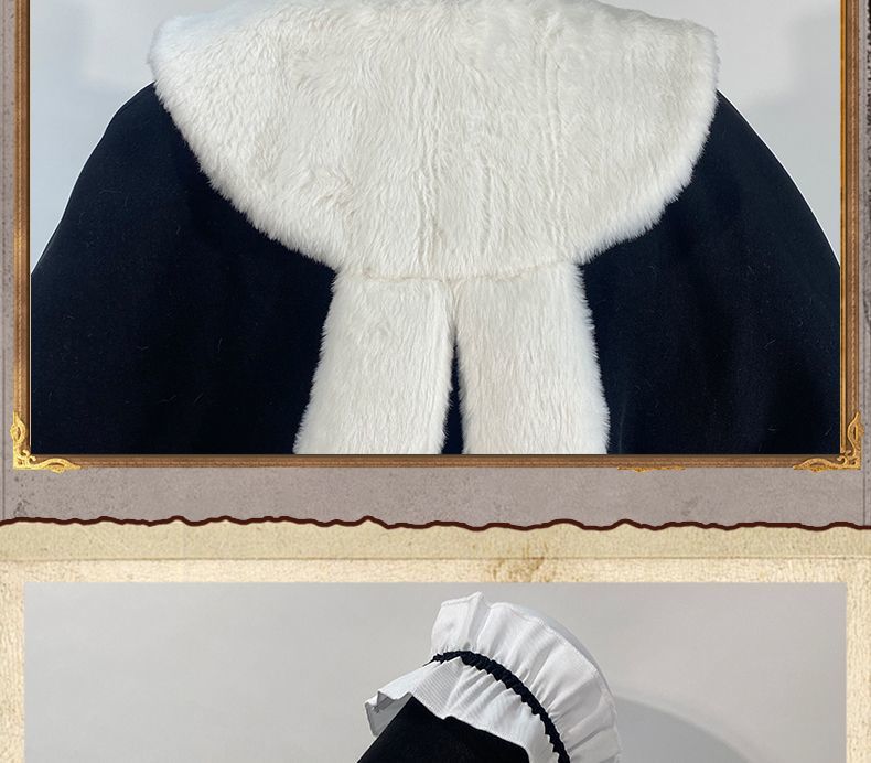 Anime Yosuga No Sora Kasugano Sora Cosplay Costume Winter Fur Collar Shawl Skirt Lolita Woman Cute Christmas Party Suit