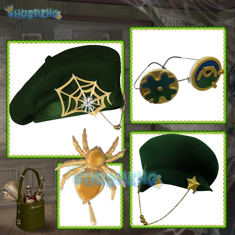 Identity V Demi Bourbon Barmaid Proofreader Skin Game Suit Vintage Fashion Cosplay Costume Halloween Party Outfit