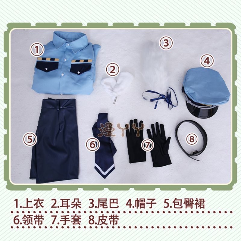 Anime Re:Life In A Different World From Zero Rem Cosplay Costume Wig Sexy Lady Police Officer Hat Uniform for Halloween Party