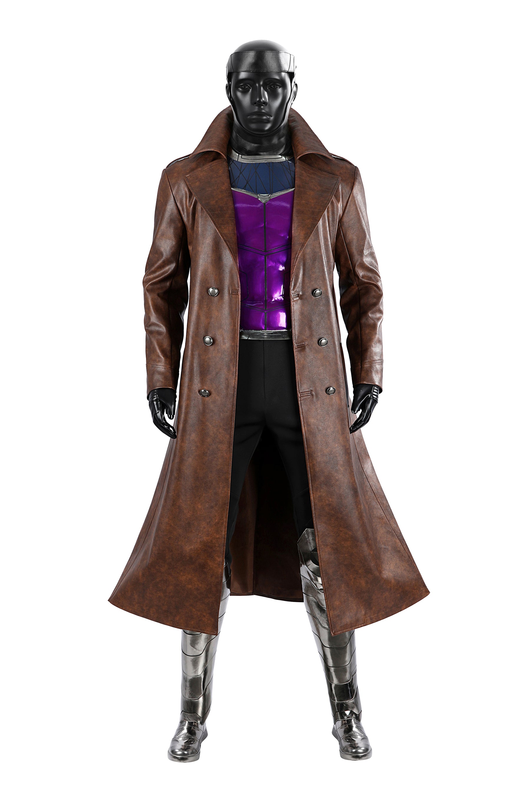 Gambit Cosplay Costume Man Leather Trench Coat Full Set and Individual Items Are Sold Custom Size