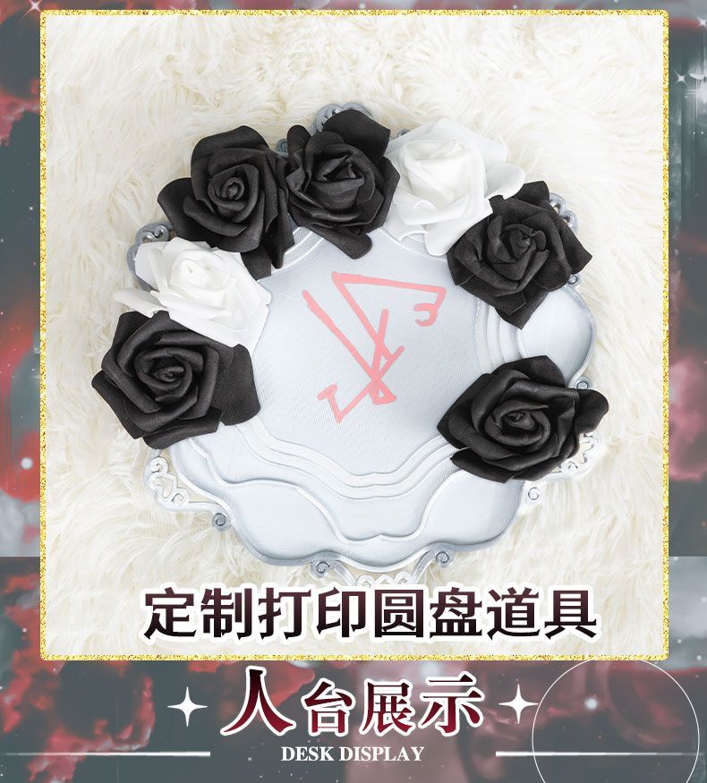 Fiona Gilman Priestess Cosplay Game Identity V Women Costume Black Dress Priestess Crismon Cosplay Wig