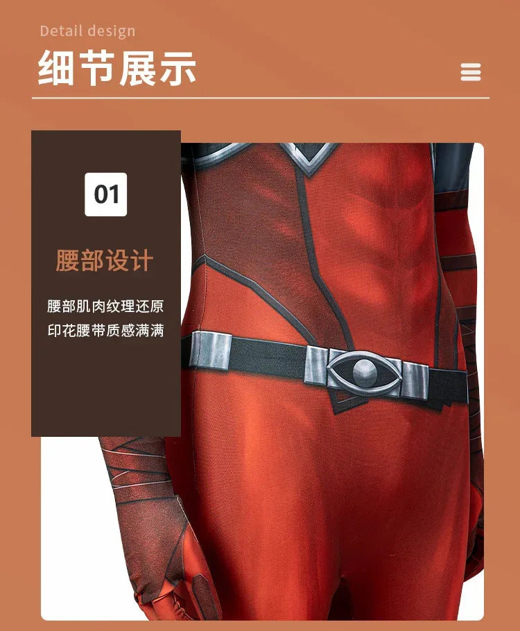 Link Yiga Clan Zelda: Tears of the Kingdom Cosplay Costume Halloween Tight jumpsuit Uniform Men's Fantasy Mask Headset Prop Set
