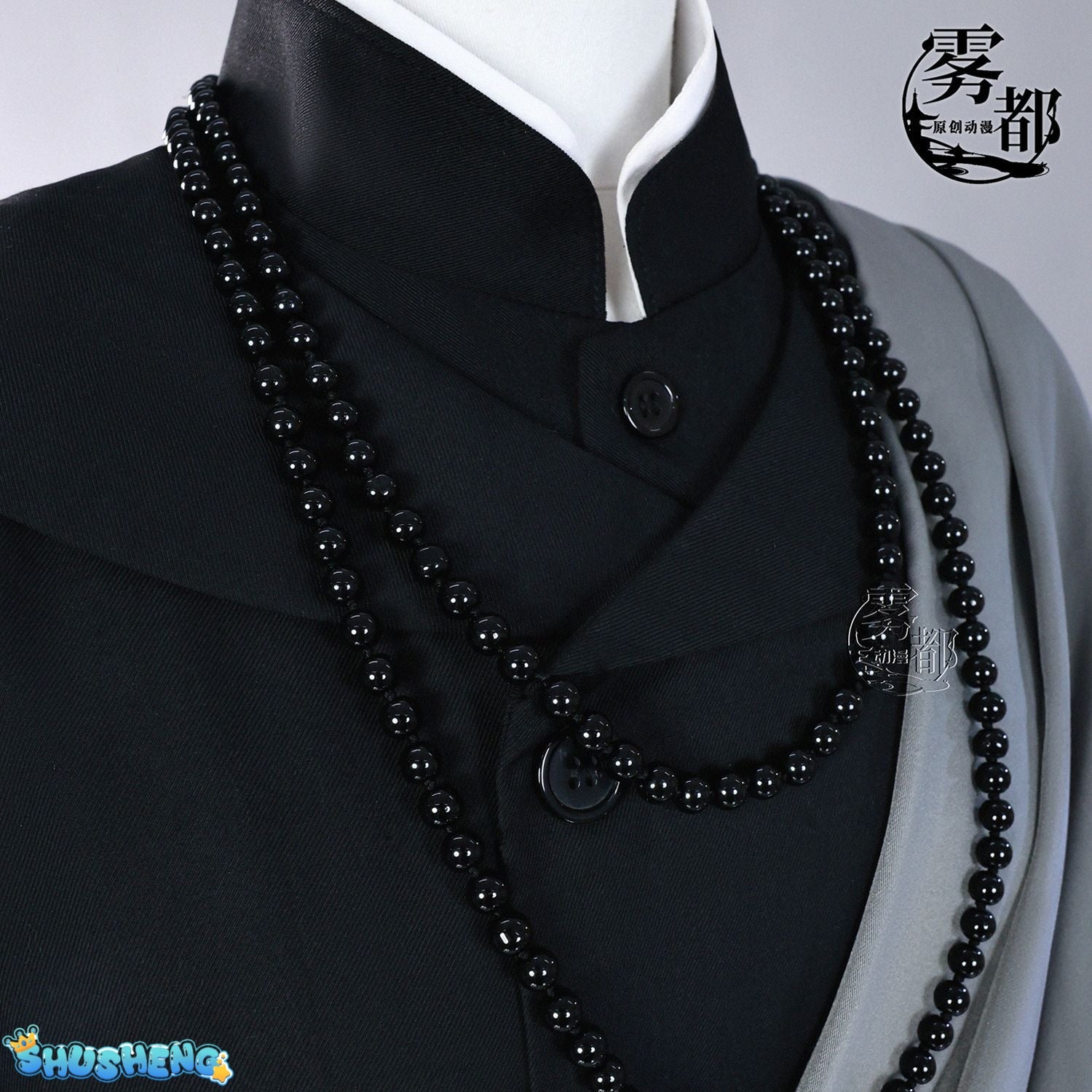 Anime Black Butler Kuroshitsuji Undertaker Cosplay Costume Halloween Party Costumes Custom Made Full Set Hat Chain Hot Sale