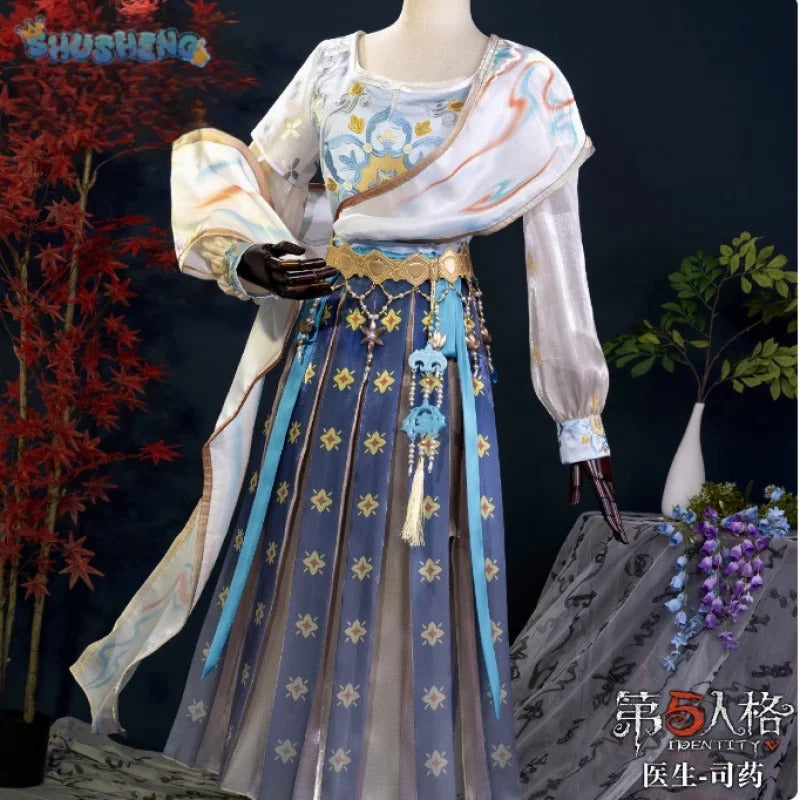 Shusheng-R Identity Ⅴ Emily Dyer Doctor Lydia Jones Cosplay Costume Halloween carnival Gorgeous Chinese style dress accessories prop set
