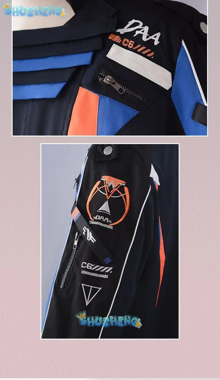 Game:Love And Deepspace Cosplay Caleb Childhood Friend Cos Costume Jacket Daywear Metal Square Necklace