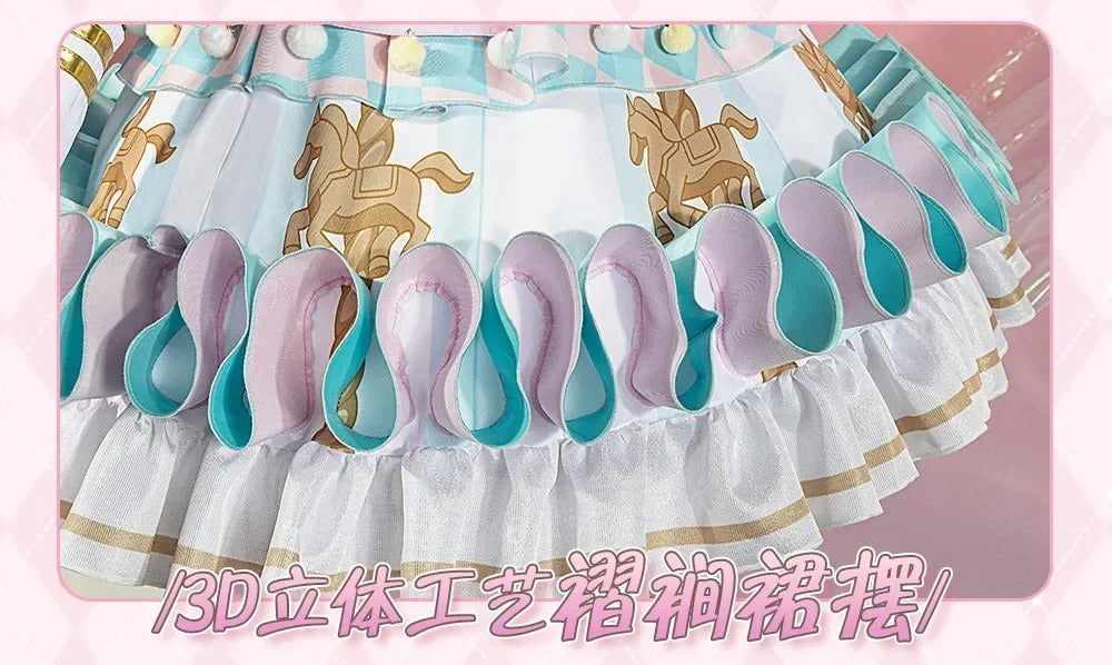 Anime BanG Dream! Kokoro Tsurumaki Cosplay Costume Dress Hat Glove Coat Hat Props Full Set Halloween Sweet Woman Lolita Uniform