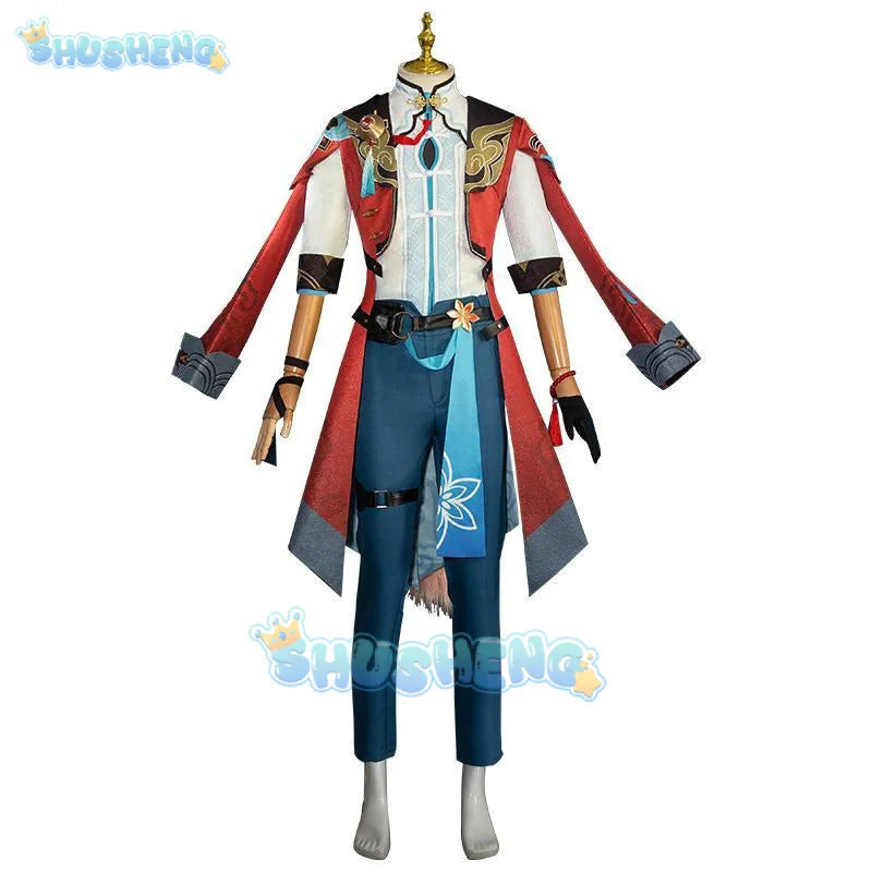 Honkai Star Rail Jiaoqiu Cosplay Costume Wig Uniform Headwear Tail Foxian Xianzhou Yaoqing Halloween Party for Women Men