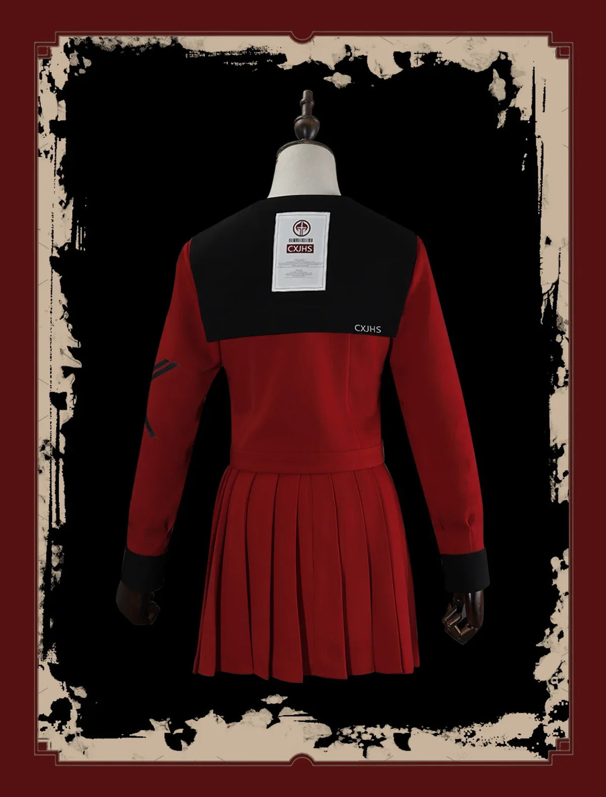 The Hundred Line -Last Defense Academy- Cosplay Tsukumo Kako Costume Red JK Dress Coat Tie Headwear Halloween Men Women Uniform