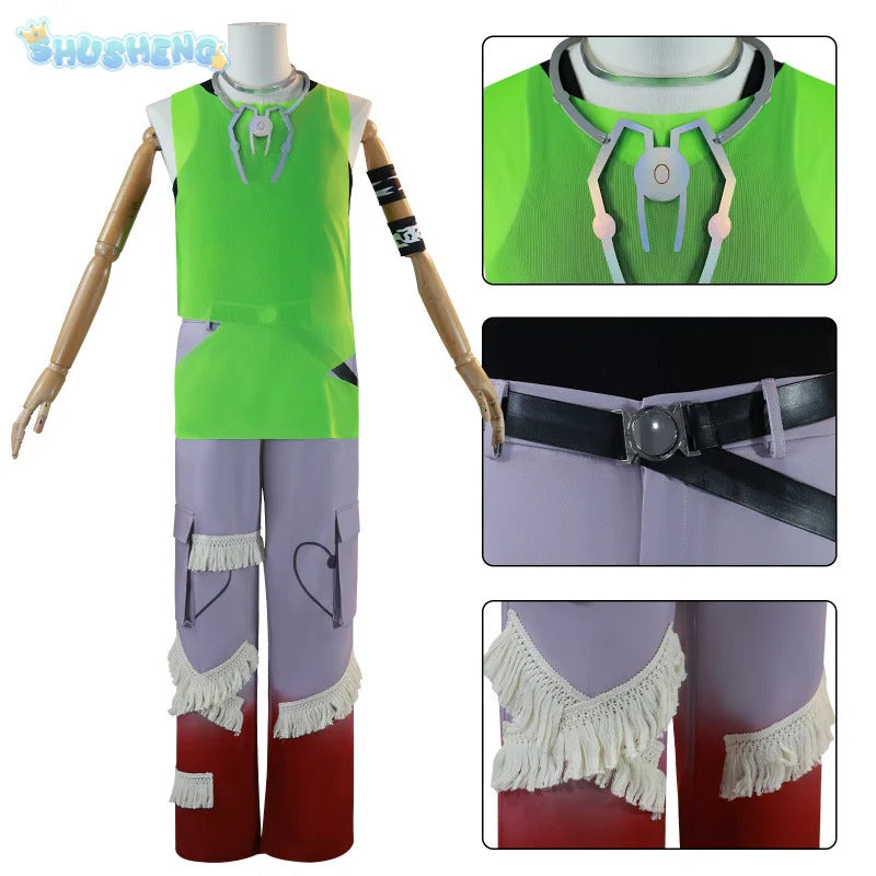Shusheng-N Anime Alien Stage TILL R7 luka Cosplay Blink Gone Costume Halloween Carnival Top Pants Props Accessories Belt Uniform Man Set