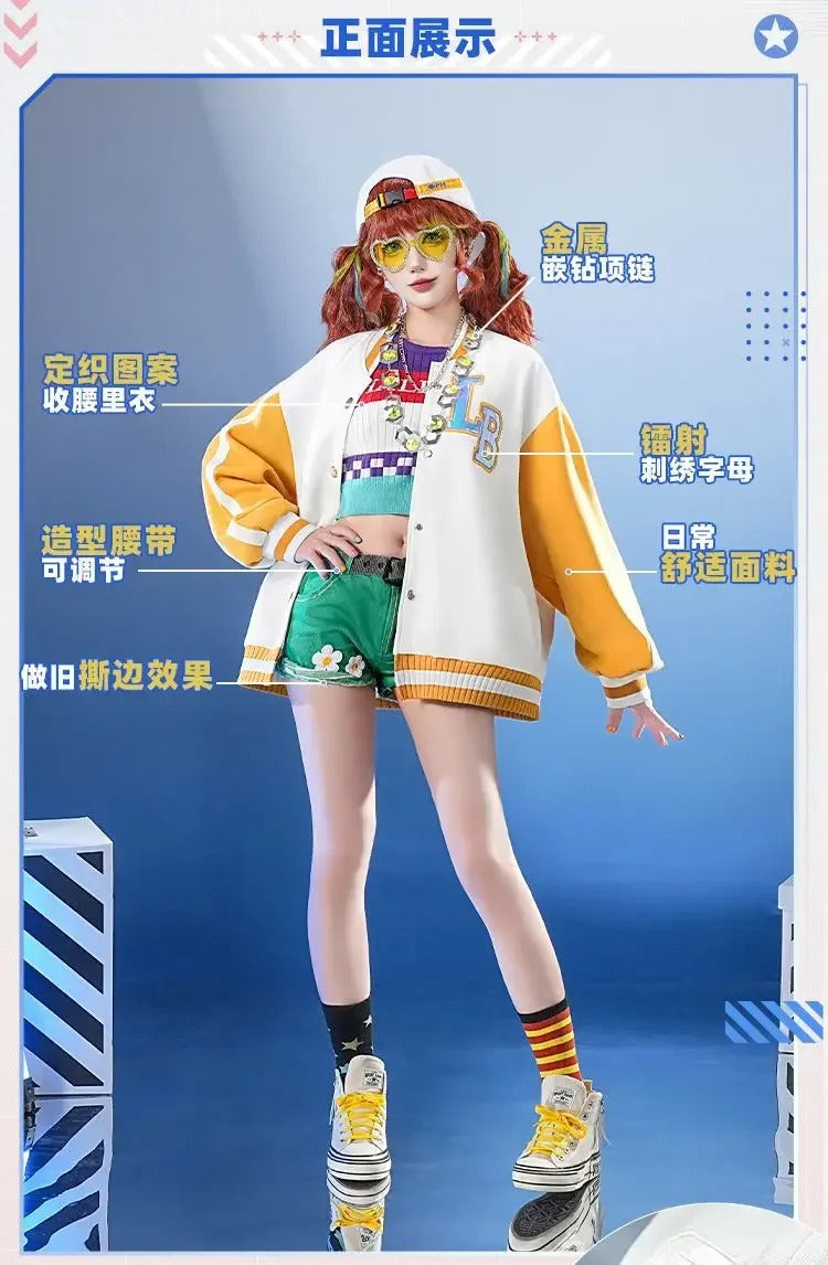Identity Ⅴ Cheerleader Cosplay Costume Lily Ballier OPH.LILY Uniform Halloween Carnival Party Christmas Play Role Clothing
