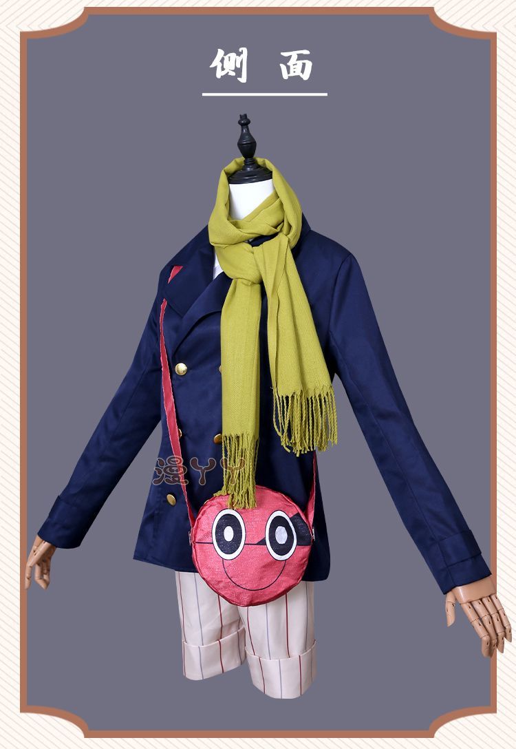 Anime Bungou Stray Dogs Yumeno Kyusaku Cosplay Costume and Doll Toy Hat Backpack Scarf Full Set Custome Made