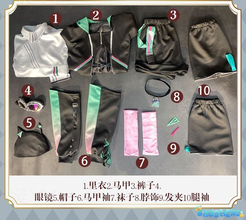 Vtuber VirtuaReal Aza Game Suit Youthful Handsome Fashion Leisure Uniform Cosplay Costume Halloween Party Outfit
