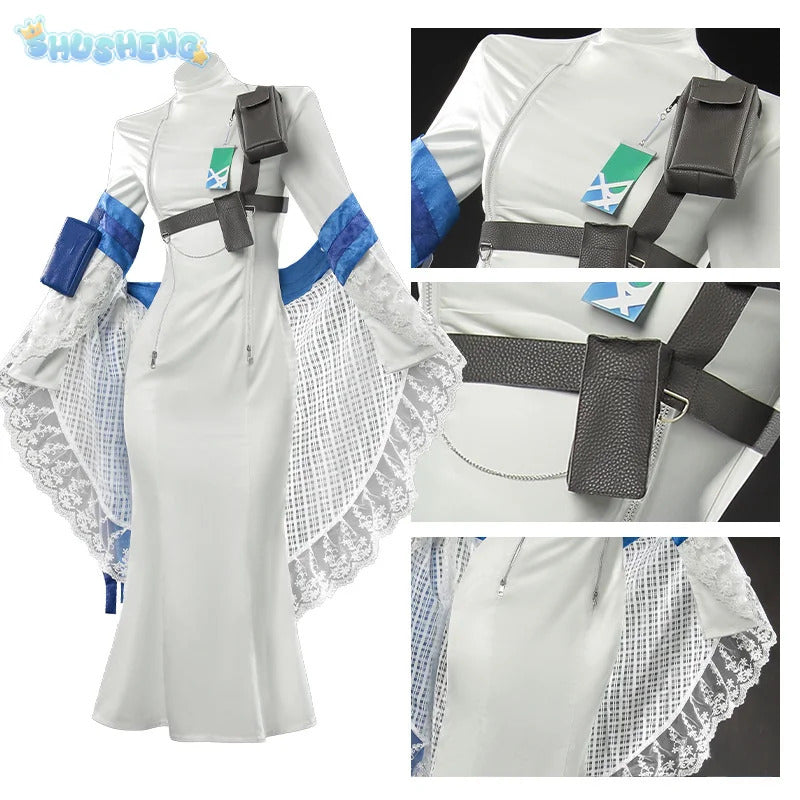 NIKKE:The Goddess of Victory Arkana Cosplay Costume Dress shawl shoulder strap ring prop set Halloween new elegant Woman uniform