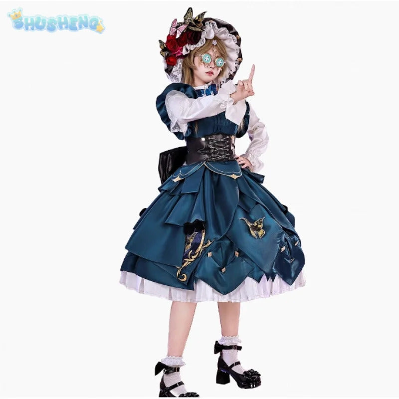 Shusheng-R Identity Ⅴ cosplay Emma Woods Gardener specimen gallery costume Halloween party lolita dress hat waist cover props shirt girl