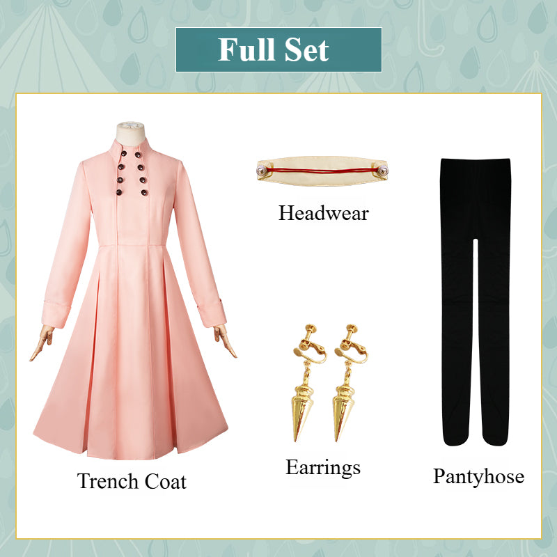 Spy X Family Yor Forger Cosplay Costume Pink Dress Anime Wig Earrings Headwear Stockings Yor Briar Daily Outfit Women Girl
