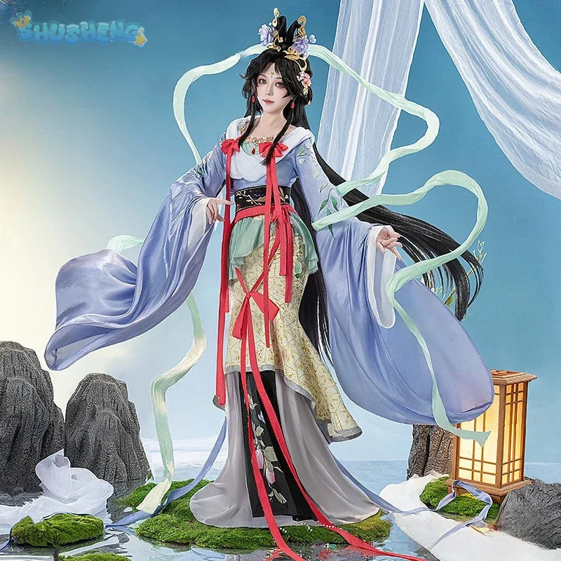 Game Reverse:1999 Jiu Niangzi Cosplay Costume Halloween Carnival Chinese Style Gorgeous Hanfu Dress Accessories Prop Woman Set
