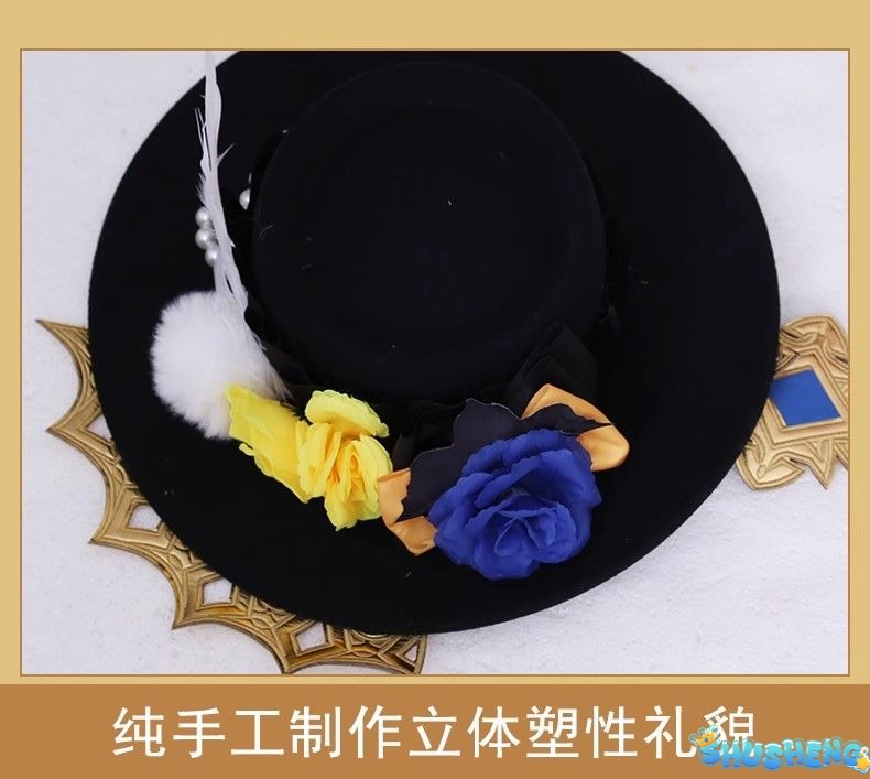 Genshin Impact Navia Cosplay Costumes Navia Caspar Wig Sunglasses Full Set High-end Fancy Dress Women Clothes